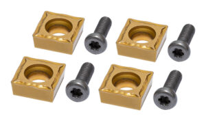 foto prodotto 1 - 4 inserti reversibili incluse viti per disco di fresatura (per EHF 1400)